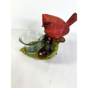 Red Cardinal Votive Holder on Tree Branch